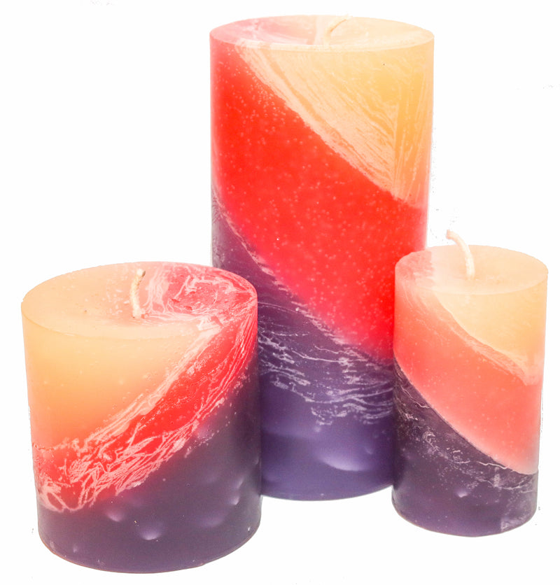 Hawaiian Flower Lei Pillar Candles