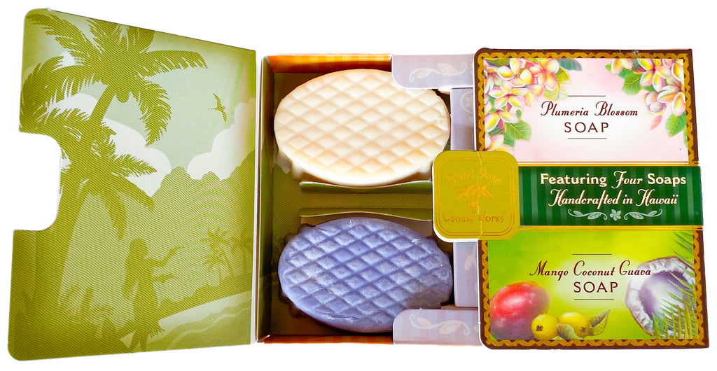 Coconut and Palm Oil Hawaiian Soap Sampler - 4 Pack