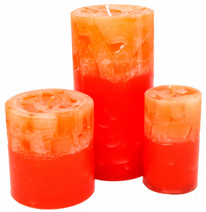 Papaya-Mango Pillar Candles
